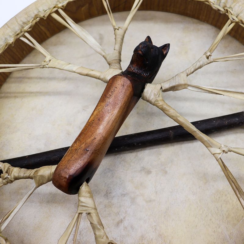 Duch Vlka - Shamanský Buben & Palička - Laditelý - 40cm