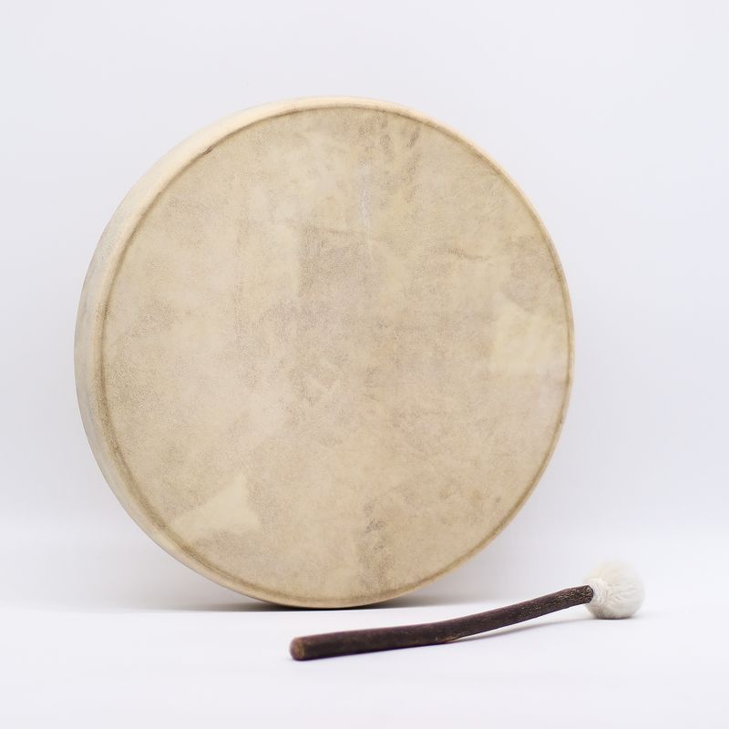 Duch Medvěda - Shamanský Buben & Palička - Laditelý - 40cm