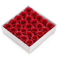 Mýdlové Květy - (5-Vrstev) Romantická Růže  - Vínově Červená