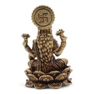 Mosazní Miniaturní Sošky Bohů - Laxmi (22gms)  - 37mm