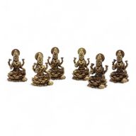 Mosazní Miniaturní Sošky Bohů - Laxmi (22gms)  - 37mm