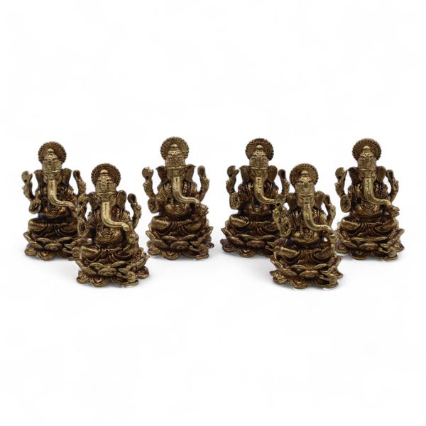 Mosazní Miniaturní Sošky Bohů - Ganéša (22gms) - 37mm