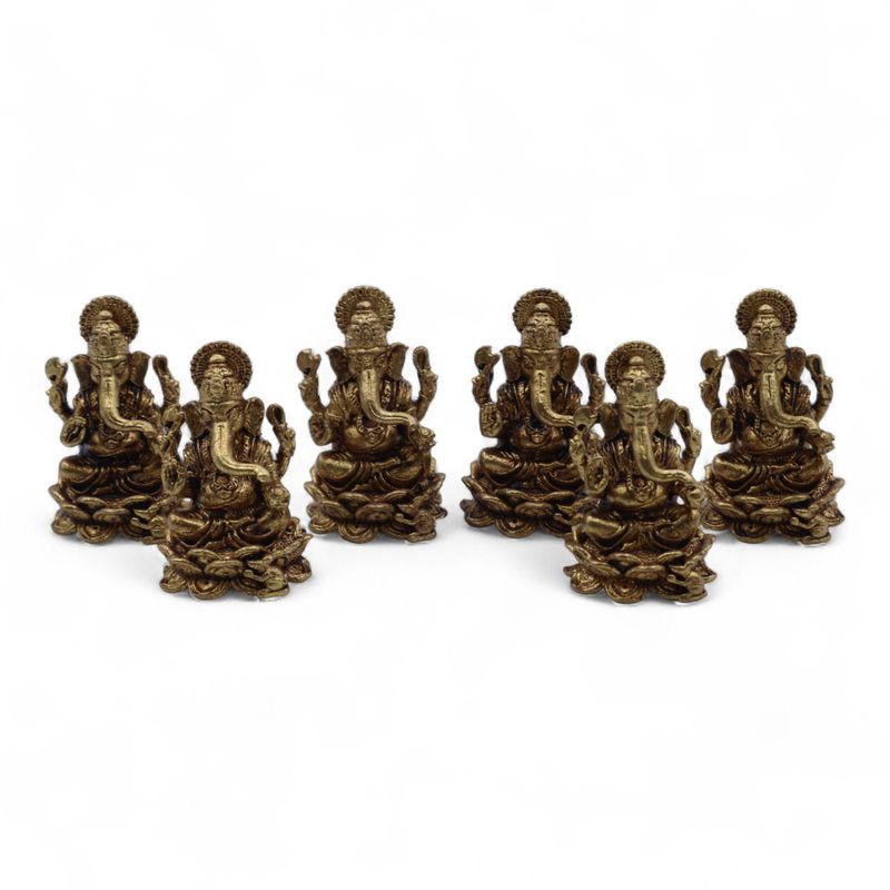 Mosazní Miniaturní Sošky Bohů - Ganéša (22gms)  - 37mm