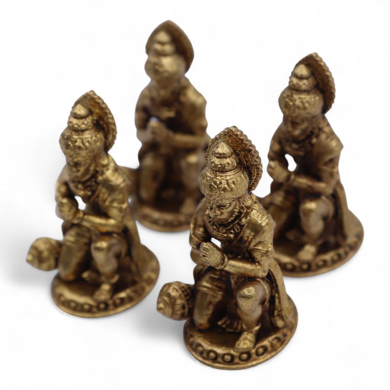 Mosazní Miniaturní Sošky Bohů - Hanuman (30gms)  - 36mm