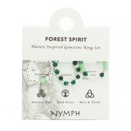 Nymph Spirit sada prstenů s drahokamy - Lesní duch