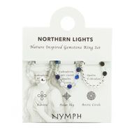 Nymph Spirit Set Prstenů s Drahými Kameny - Polární Záře
