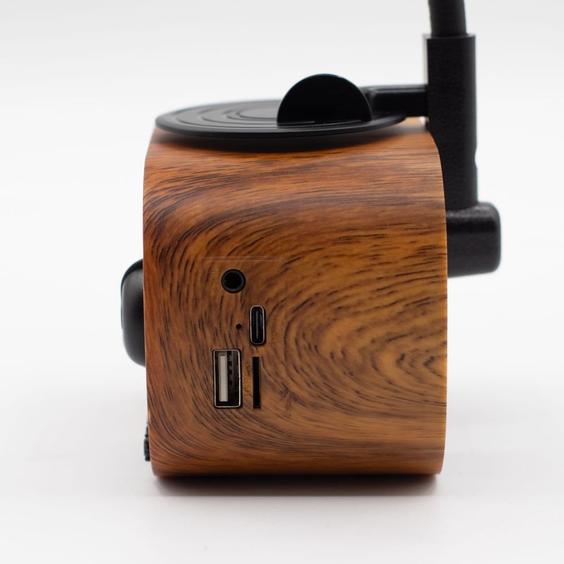 Mini Reproduktor - Retro Gramofon - Bluetooth & FM Rádio