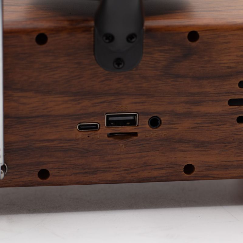 Mini Dvojitý Reproduktor - Retro Gramofón - Bluetooth & FM Rádio