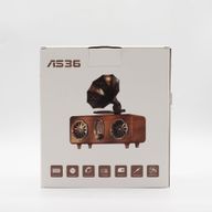 Mini Dvojitý Reproduktor - Retro Gramofón - Bluetooth & FM Rádio