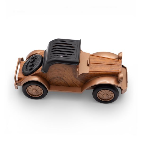 Mini Reproduktor - Klasické Vintage Auto s Držákem na Telefon - Bluetooth & FM Rádio