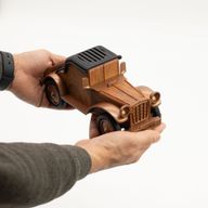 Mini Reproduktor - Klasické Vintage Auto s Držákem na Telefon - Bluetooth & FM Rádio