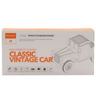 Mini Reproduktor - Klasické Vintage Auto s Držákem na Telefon - Bluetooth & FM Rádio