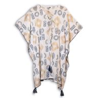 Nomád Sari - Kaftan - Zlatý & Modrý Grécký Motiv - Ručně Malovaný