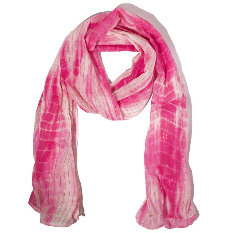 Nomad Sari  - Letní Šátek -  180x50cm - Party Shine - Perfektní Růžová