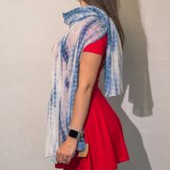 Nomad Sari  - Letní Šátek -  180x50cm - Party Shine - Modrá