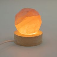 6cm kulatý dřevěný USB LED stojan - studené/teplé/denní světlo