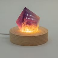 8cm Kulatý Dřevěný USB LED Stojan - Studená / Teplá / Denní Světlo