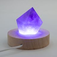 8cm Kulatý Dřevěný USB LED Stojan - Více Barev