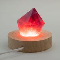8cm Kulatý Dřevěný USB LED Stojan - Více Barev