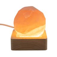 6cm Čtvercový Dřevěný USB LED Stojan - Studená / Teplá / Denní Světlo