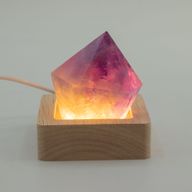 6cm Čtvercový Dřevěný USB LED Stojan - Studená / Teplá / Denní Světlo