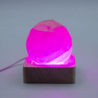 6cm Čtvercový Dřevěný USB LED Stojan - Více Barev