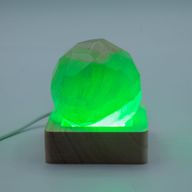 6cm Čtvercový Dřevěný USB LED Stojan - Více Barev