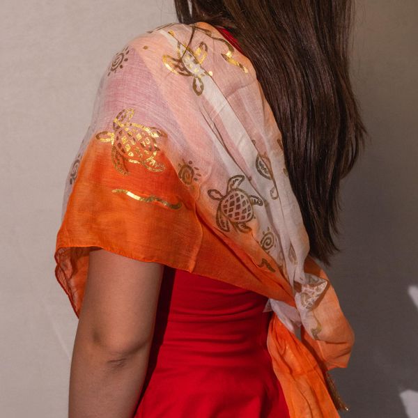 Nomad Sari  - Letní Šátek -  180x50cm - Želva - Korál