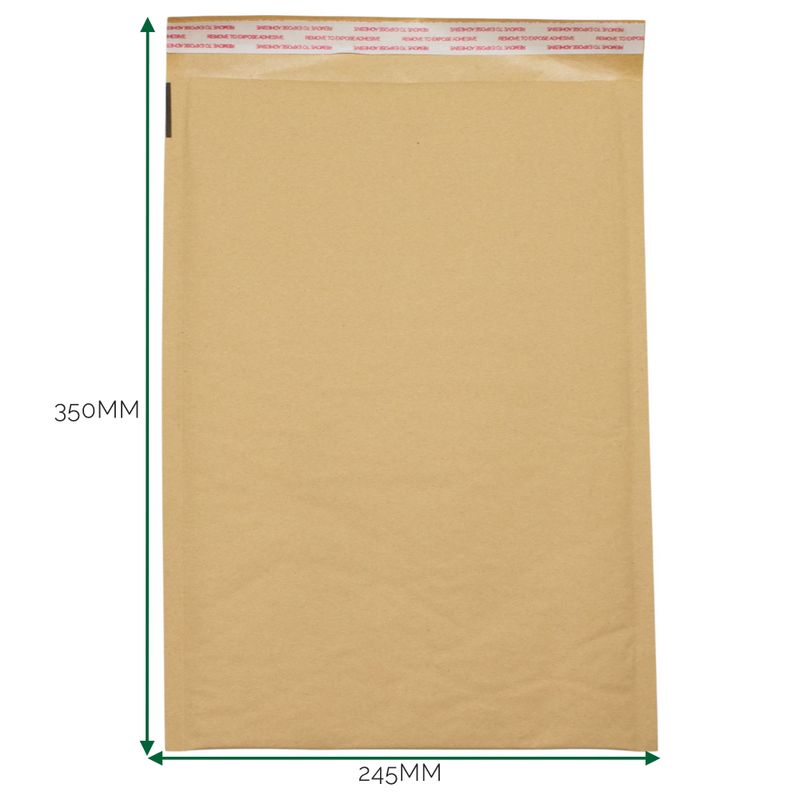 Obálka z Kraftového Papíru s Bublinkovou Fólií (245x350+40mm)