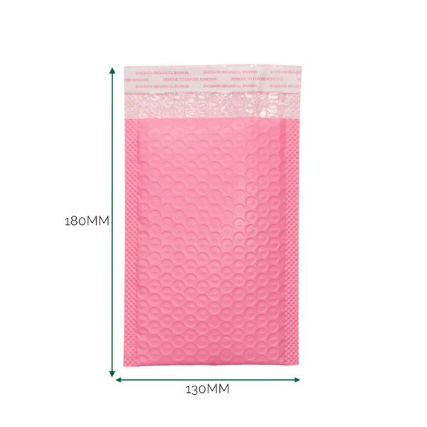 Růžová Polyetylénová Bublinková Obálka (130x180+40mm)