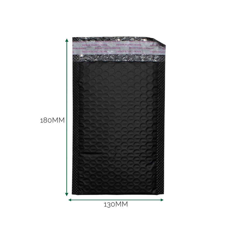 Černá Polyetylénová Bublinková Obálka (130x180+40mm)