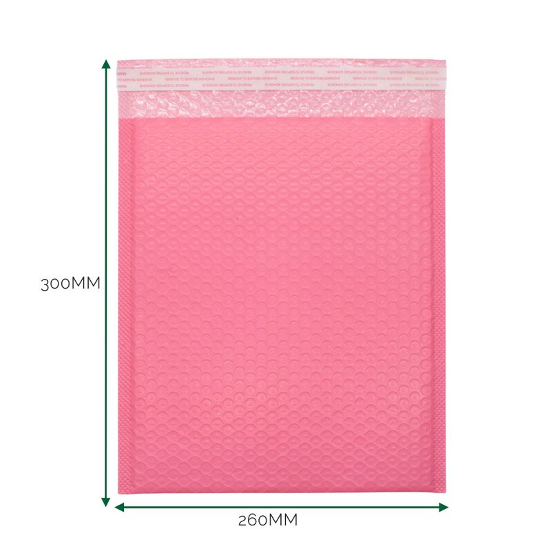 Růžová Polyetylénová Bublinková Obálka (260x300+40mm)