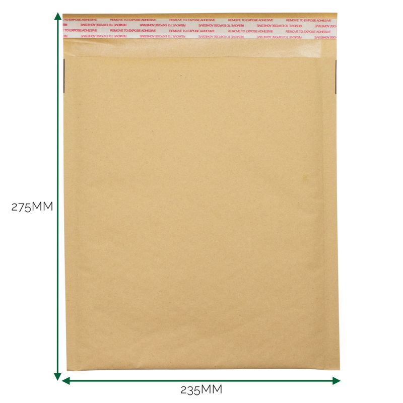 Obálka z Kraftového Papíru s Bublinkovou Fólií (235x275+40mm)