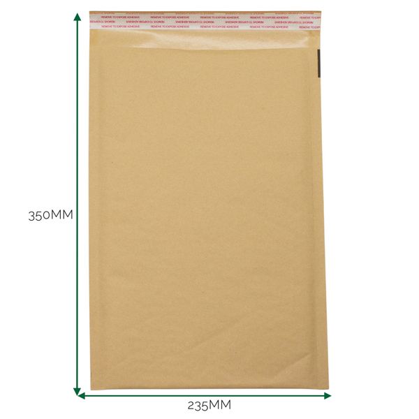 Obálka z Kraftového Papíru s Bublinkovou Fólií (235x350+40mm)