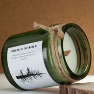 Woodwick sojová svíčka - Popel a dřevěný kouř
