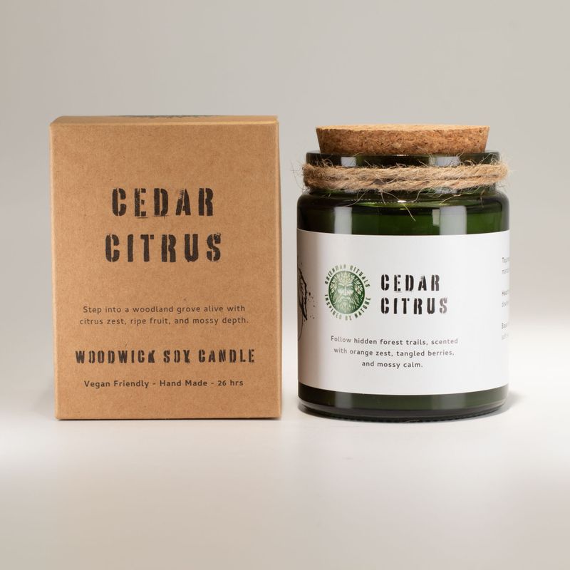 Woodwick sojová svíčka - Cedar Citrus