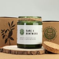 Woodwick sojová svíčka - šalvěj a mátové dřevo
