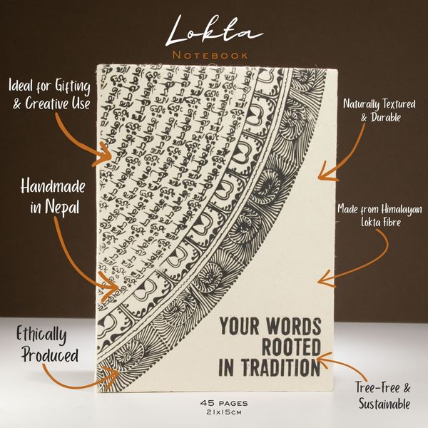 Velký Lokta Zápisník Inspirace  (21x15cm) - 45 listů - Your Words - inc bookmark