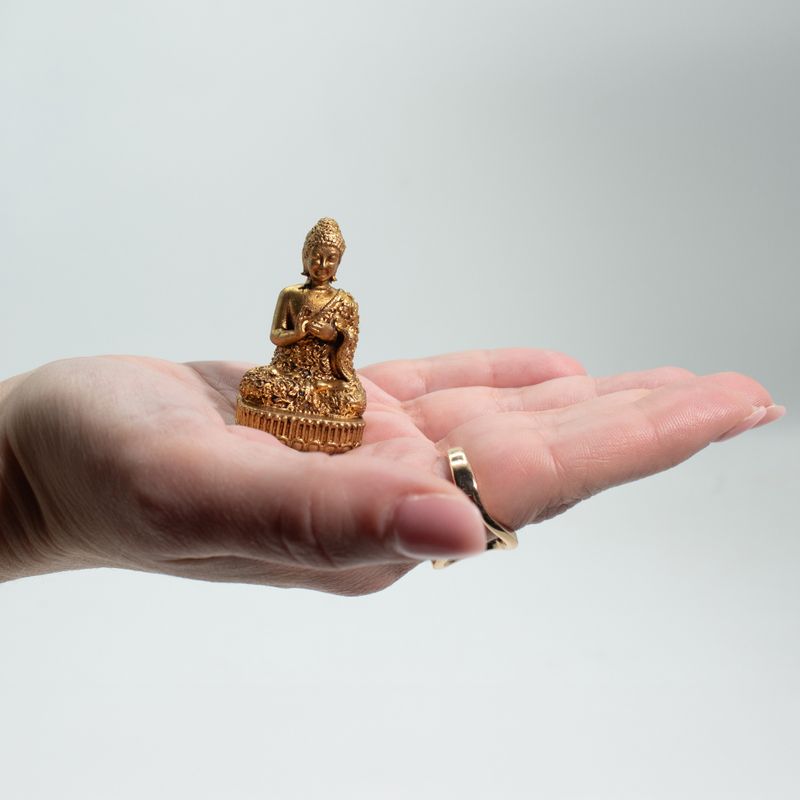 Mosazní Miniaturní Sošky Bohů - Buddha (60gms) - 48mm