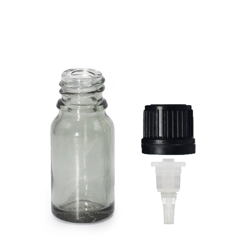 10 ml skleněná lahvička s kapátkem kouřově šedé barvy