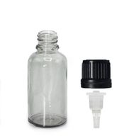 30 ml skleněná lahvička kouřově šedé barvy s kapátkovým uzávěrem