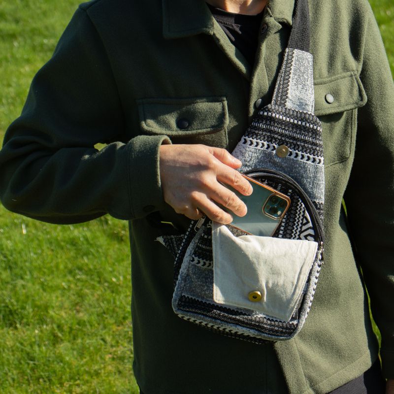 Jacquardové přírodní tašky - Urban Caravan - Crossbody taška