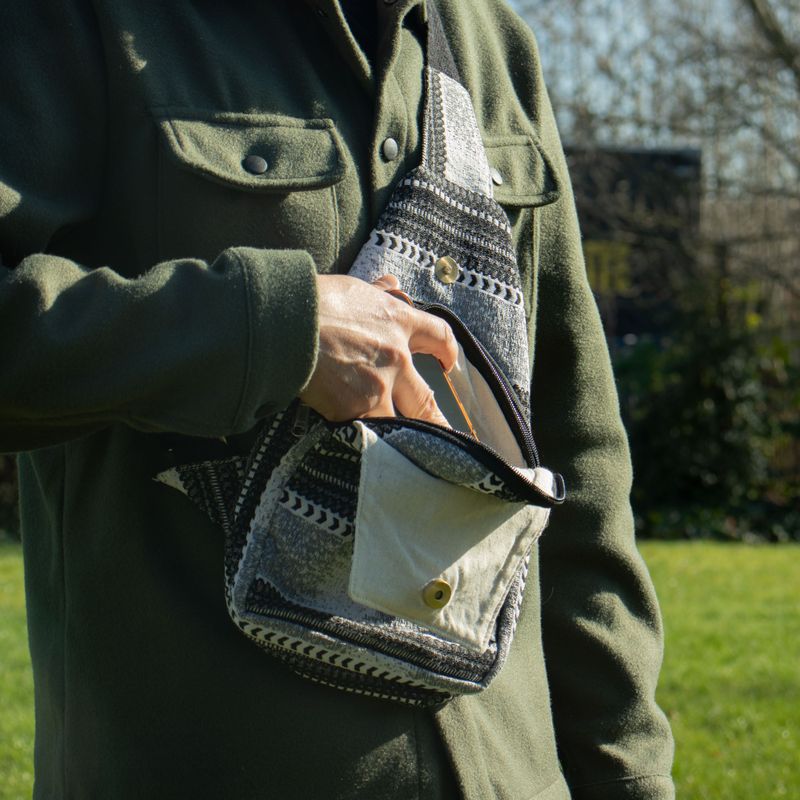 Jacquardové přírodní tašky - Urban Caravan - Crossbody taška