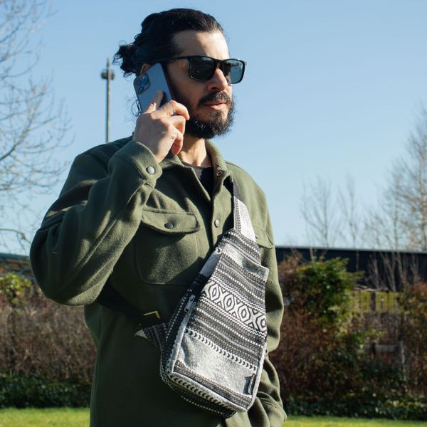 Jacquardové přírodní tašky - Urban Caravan - Crossbody taška