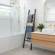 Velký Žebřík ze Dřeva Kemu- 1.5m - Černý - Japonský Styl