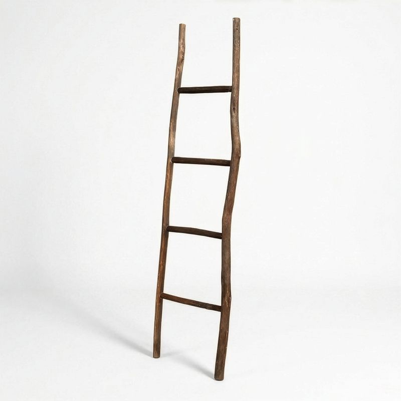 Velký Žebřík ze Dřeva Kemu- 1.5m - Čokoládový - Japonský Styl