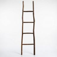 Velký Žebřík ze Dřeva Kemu- 1.5m - Čokoládový - Japonský Styl