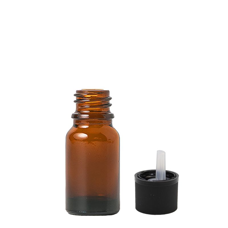 10 ml ambrózová skleněná kapací lahvička s uzávěrem s dětskou pojistkou