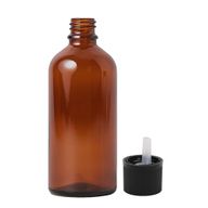 100 ml jantarová skleněná lahvička s kapátkem a uzávěrem s dětskou pojistkou