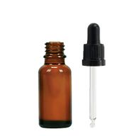 20ml Jantarová Skleněná Lahvička s Černou Pipetou